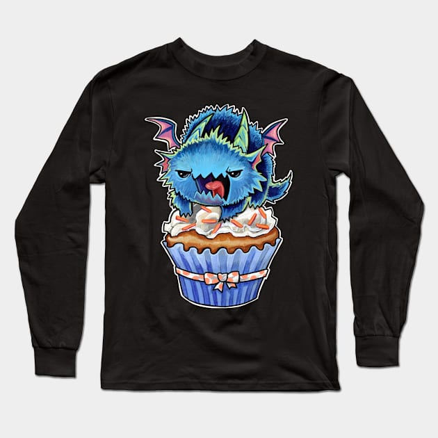 Cupcake dragon angry static Long Sleeve T-Shirt by BiancaRomanStumpff